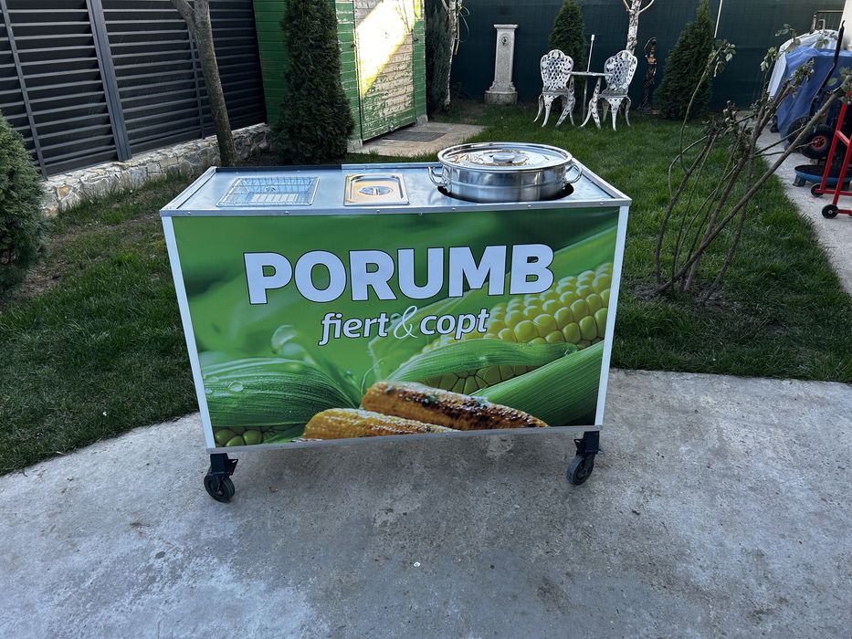 Toneta , stand , taraba porumb fiert pe gaz