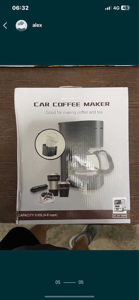 Cafetiera pt camion noua 24W
