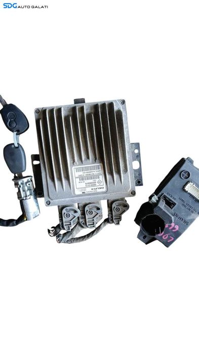 Kit Pornire Complet ECU Calculator Motor Imobilizator Cheie cu Contact Pornire Calculator Confort Confort Dacia Logan 1 1.5 DCI 2004 - 2012 Cod 8200513113 8200593576 8200296328B S118522007E [M8529]