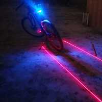 Lumini stop cu laser bicicleta