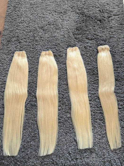 100% естествена коса / екстеншъни на треси 60см 100гр