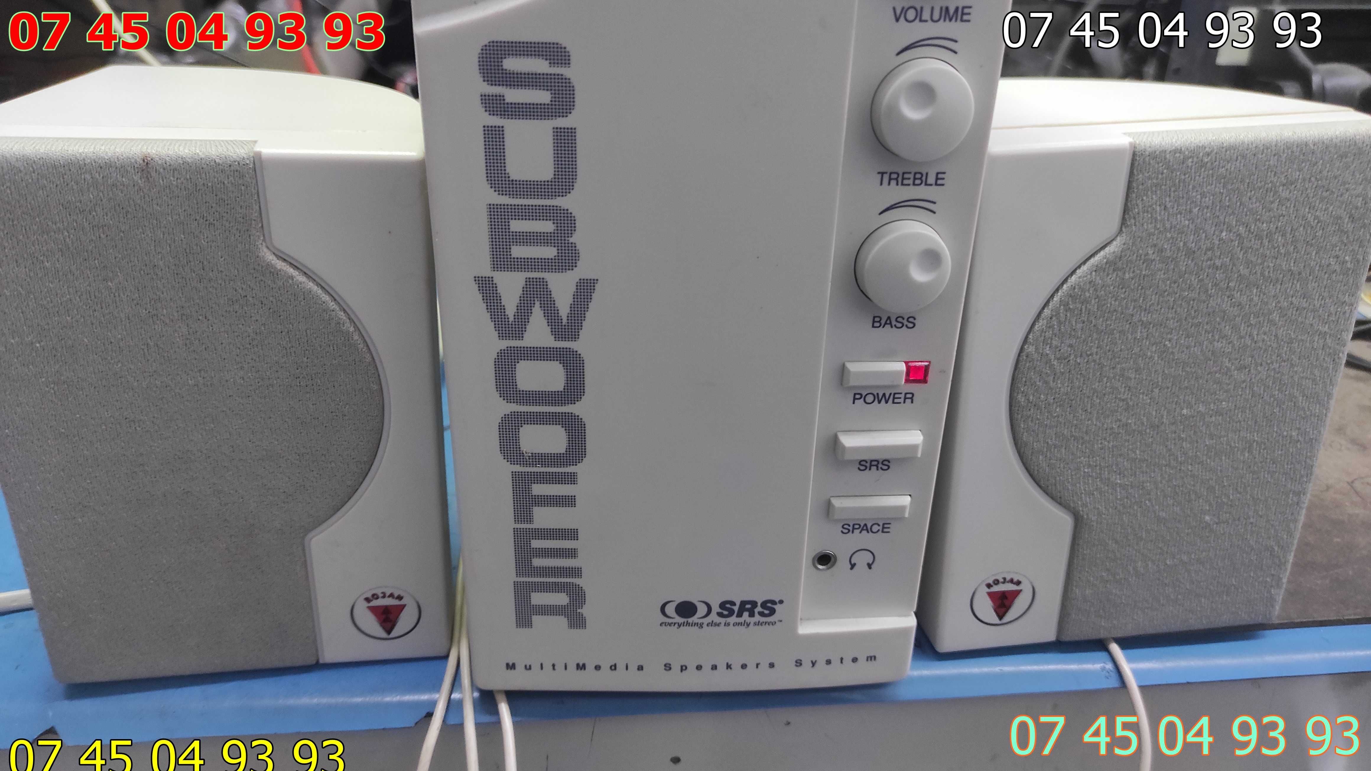 sistem cu subwofer si amplificare are si cablu audio