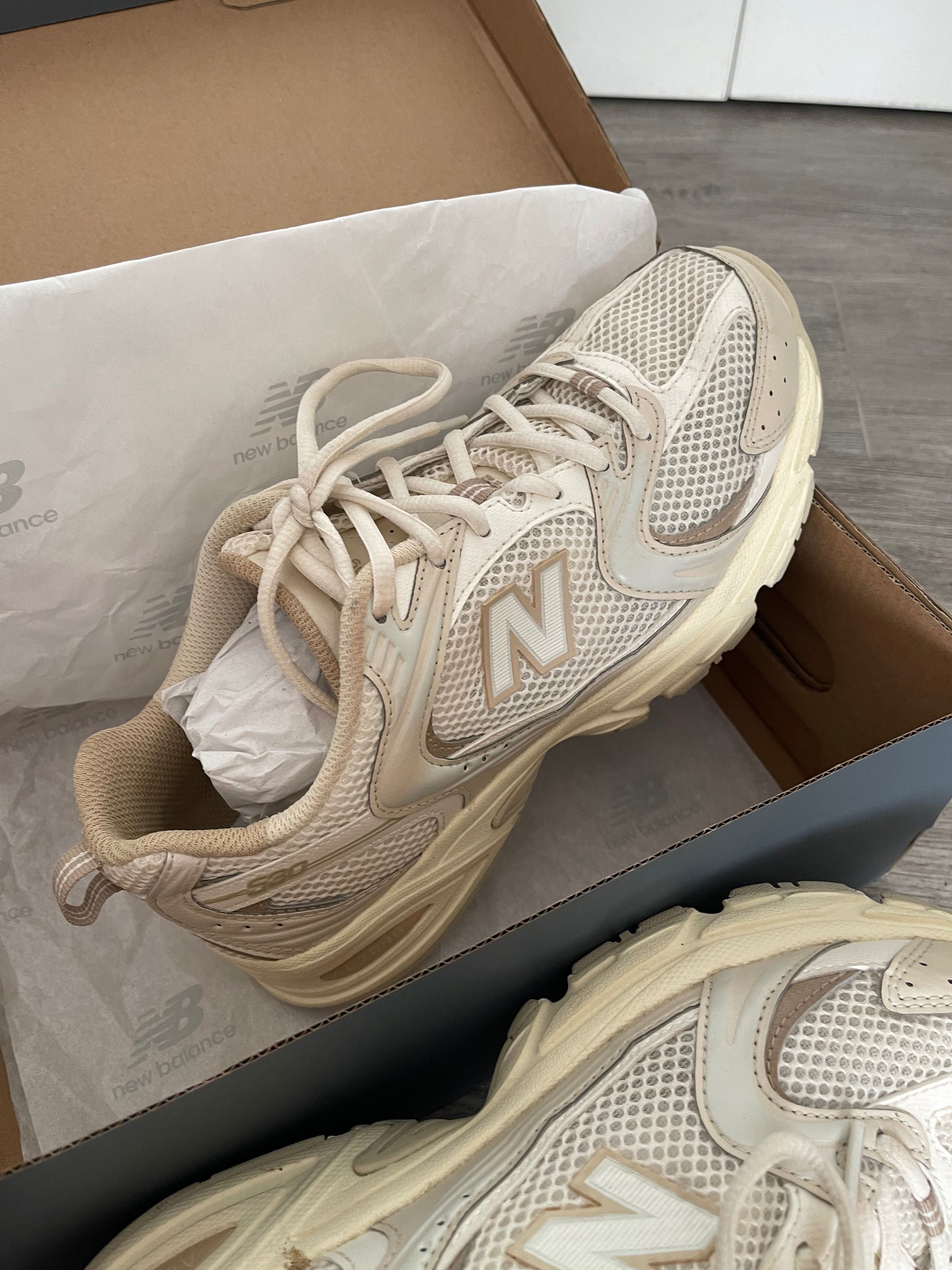 New balance 530 нови, размер 39,5 в бежово