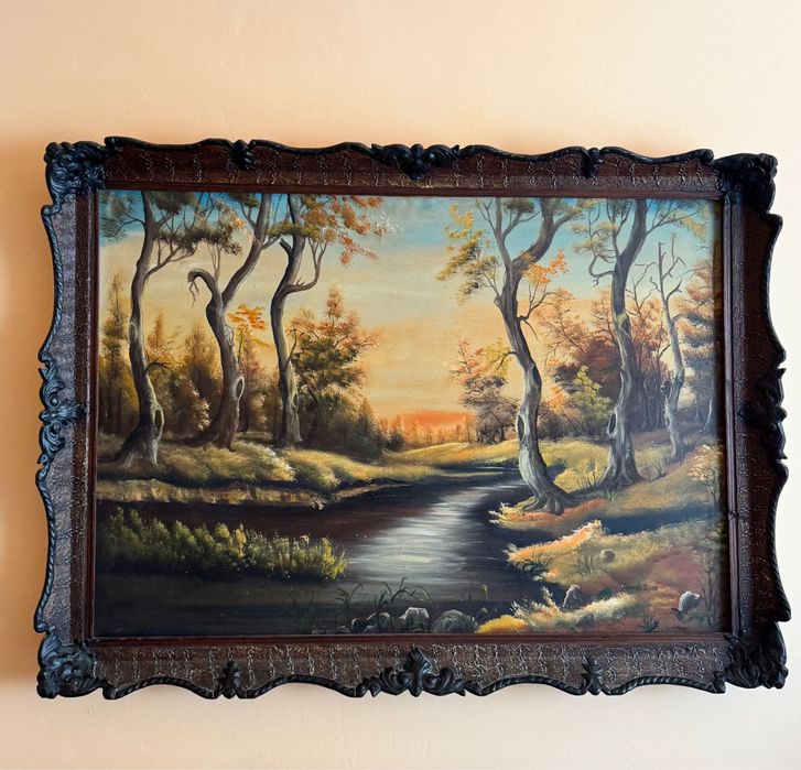 Tablou in vopsea ulei peisaj de toamna