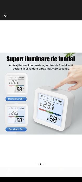 Senzor Temperatura si Umiditate smart - Zigbee