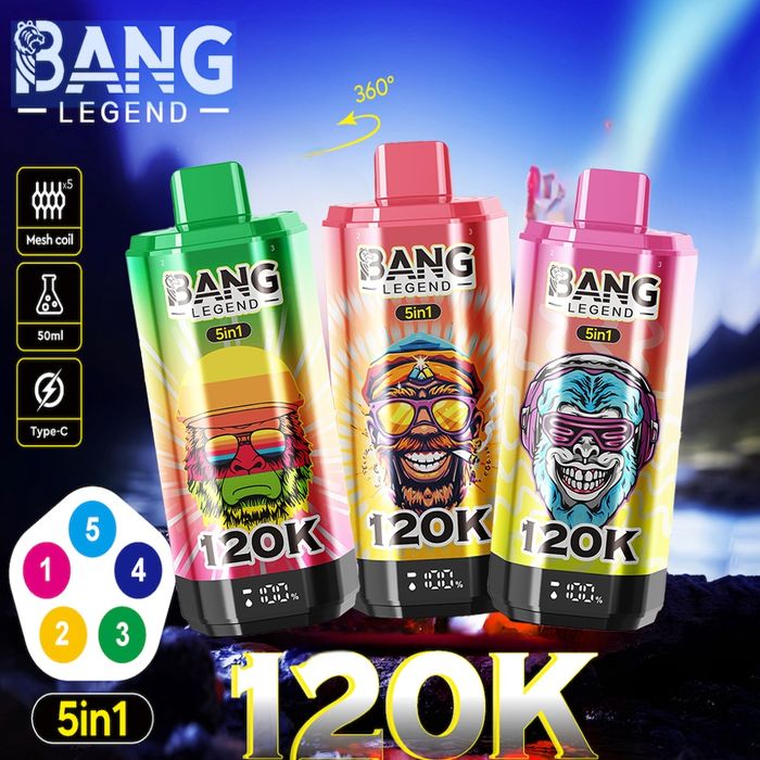 Pachet 2 Bucati Vape 120.000 Puffs 5 Arome Display Reincarcabil