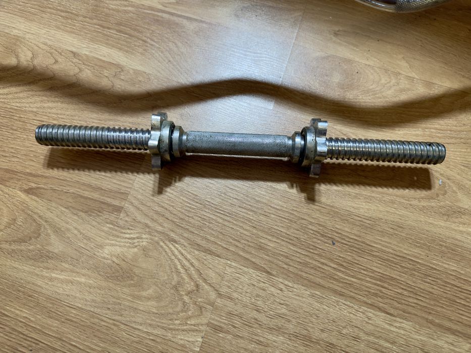 Haltera Z 120cm si gantera 45 cm cu discuri de 28kg
