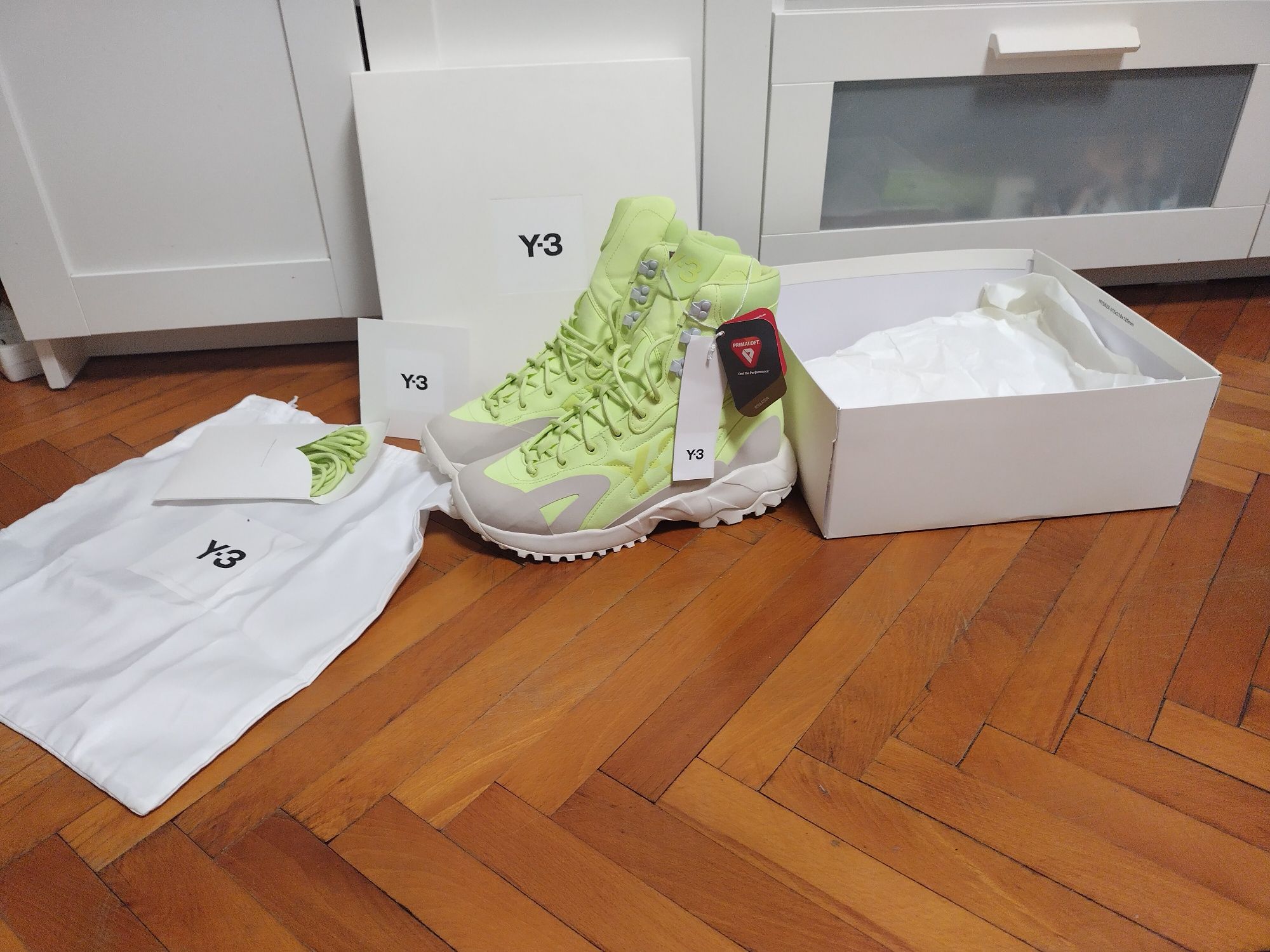 Adidasi Ghete Unisex Y-3 Notoma Semi Frozen Yellow/ Off White