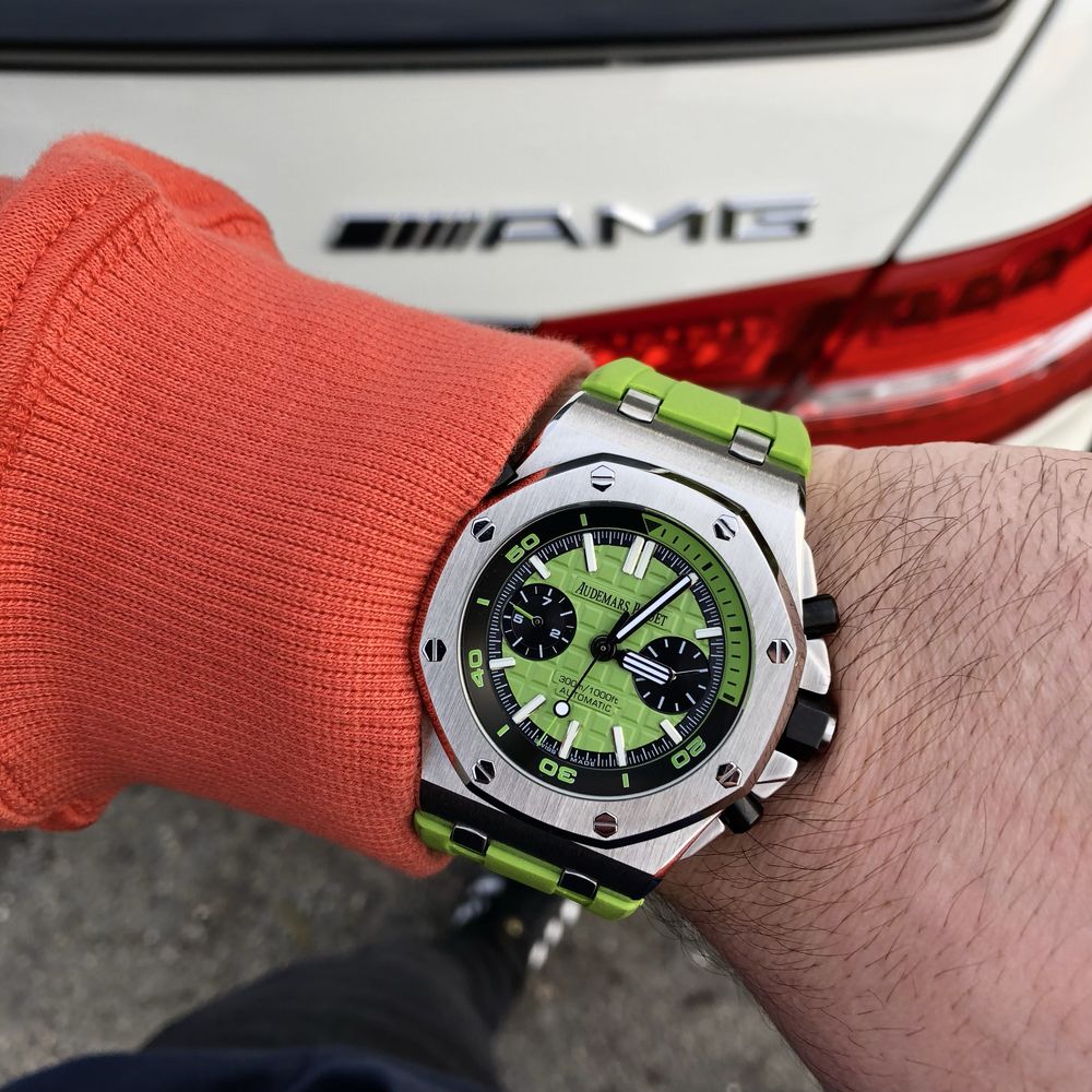 Ap Royal Oak Diver green dial rubber