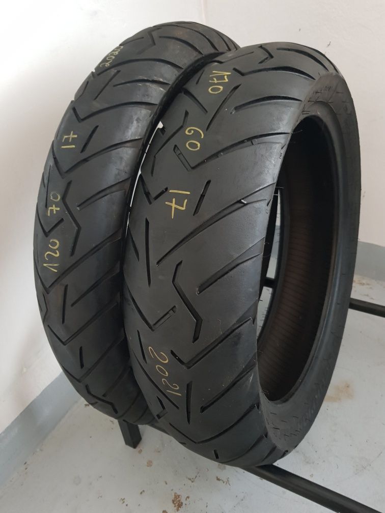 Set anvelope moto 120 70 19 cu 170 60 17 Pirelli scorpion 2020 2021