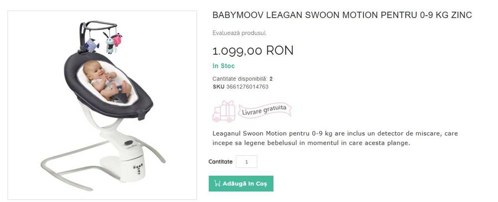 SWOON MOTION - BABYMOOV balansoar bebe