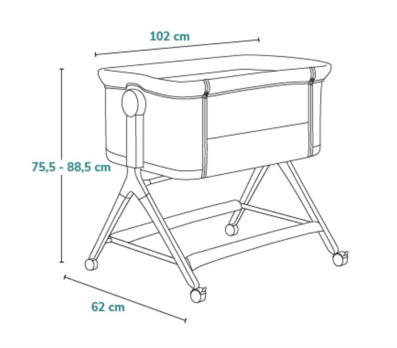 Бебешка кошара Next to me 3 в 1 Lionelo Leonie Plus люлееща се