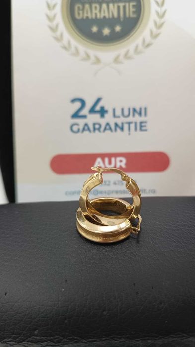(Ag24) Cercei aur 18K 3.01gr B44278.1- Garantie 2 ani!