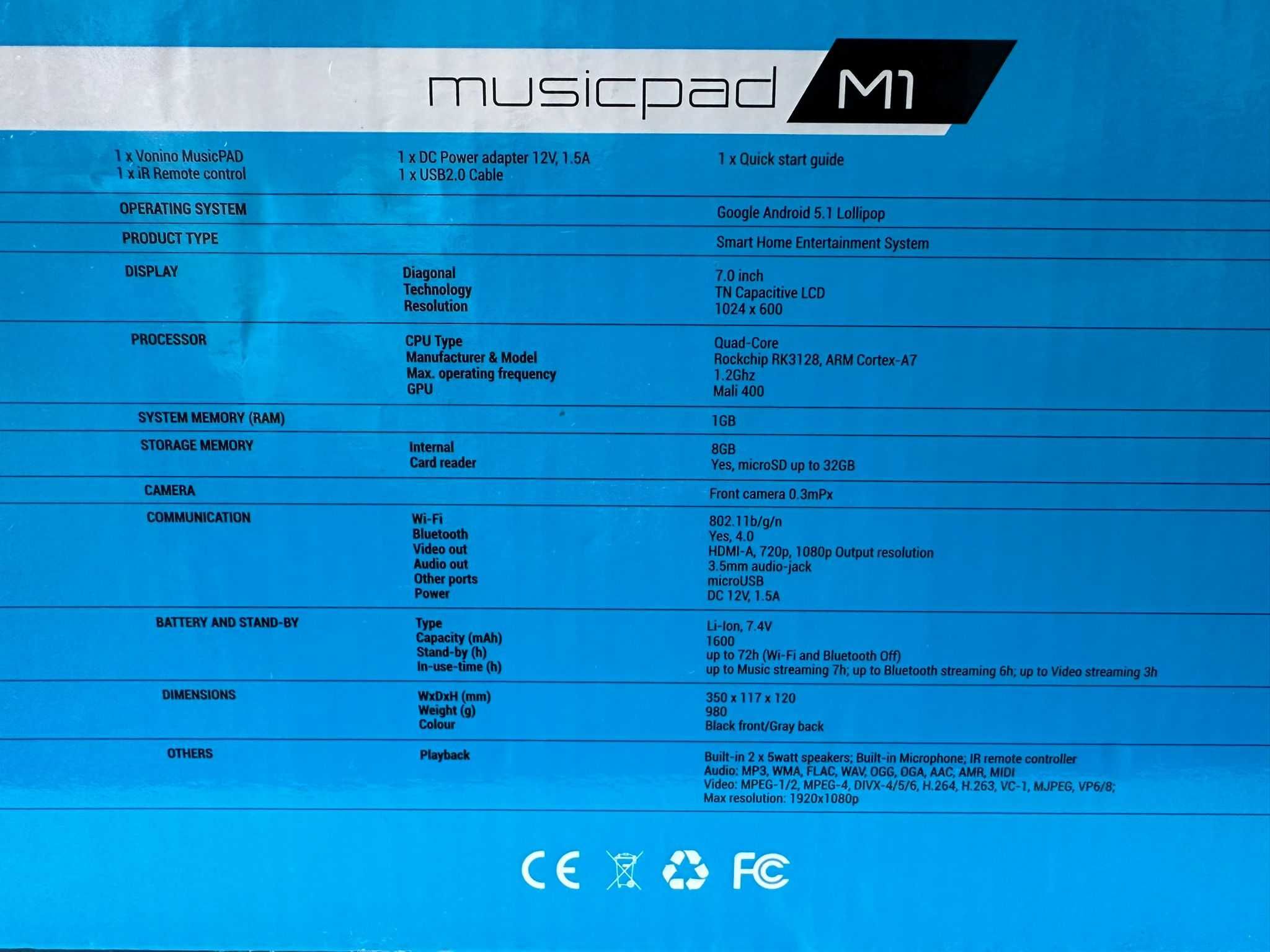 Minisistem audio Vonino Musicpad M1 nou si sigilat