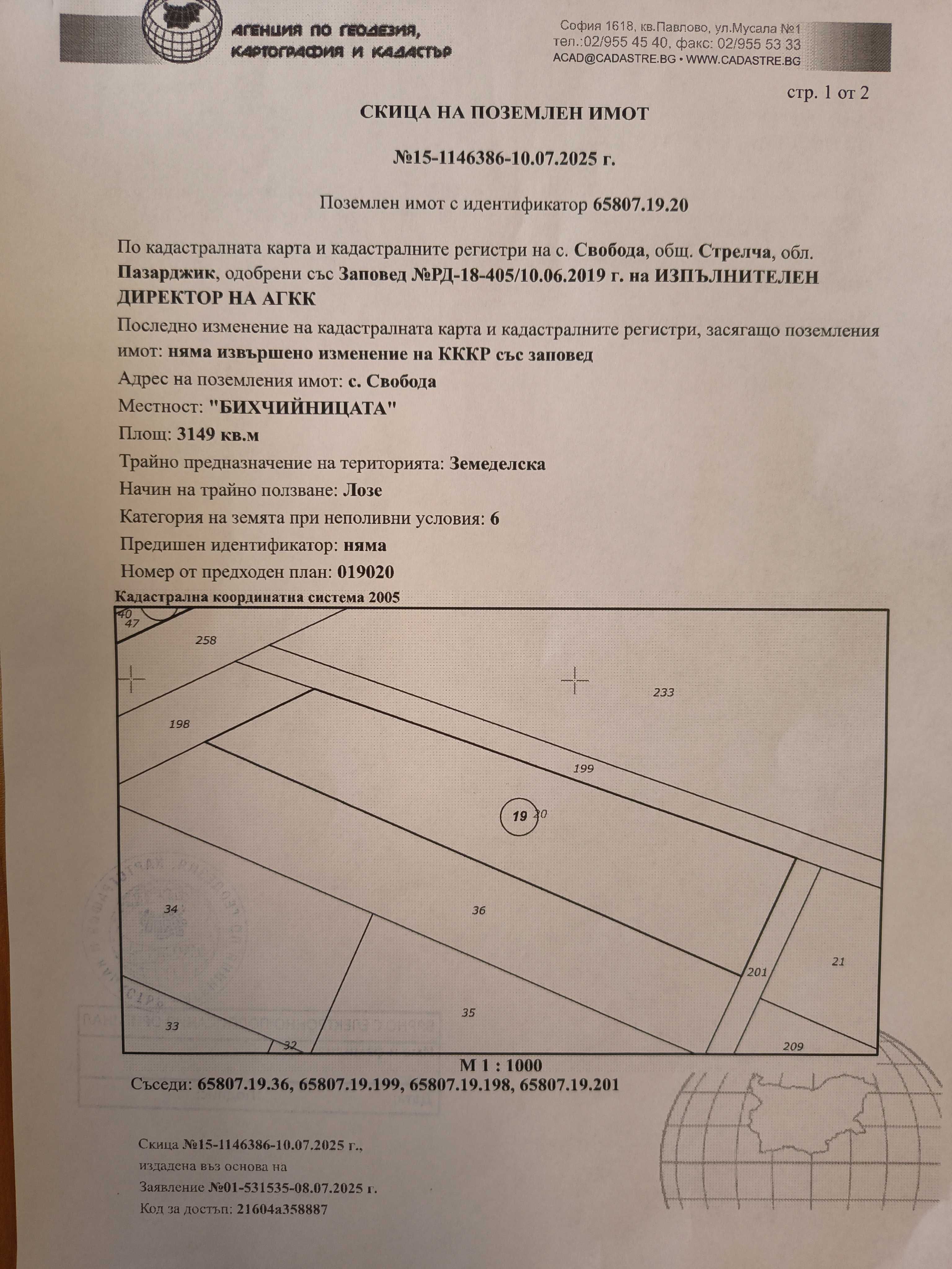 Продавам лозе -3,150дка  на 18км от Стрелча