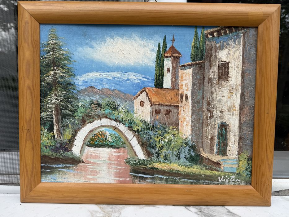 Невероятна Маслена картина с рамка, ФРЕНСКИ ВНОС