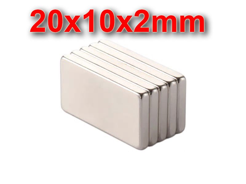 20mm x10mm x2mm МАГНИТ. неодимов N52, Neodymium magnet magnit