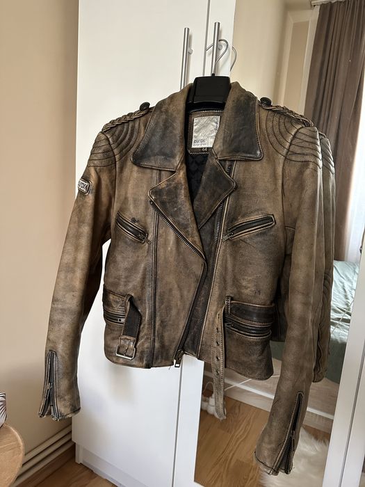 Geaca piele naturala vintage