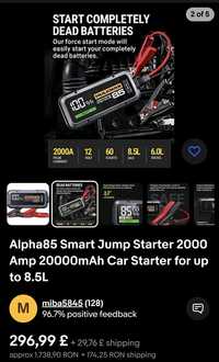 Hulkman Alpha85 Smart Jump Starter 20000mAh 8.5
