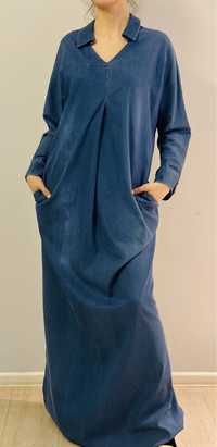 Джинсовое платье Турция типа Абая