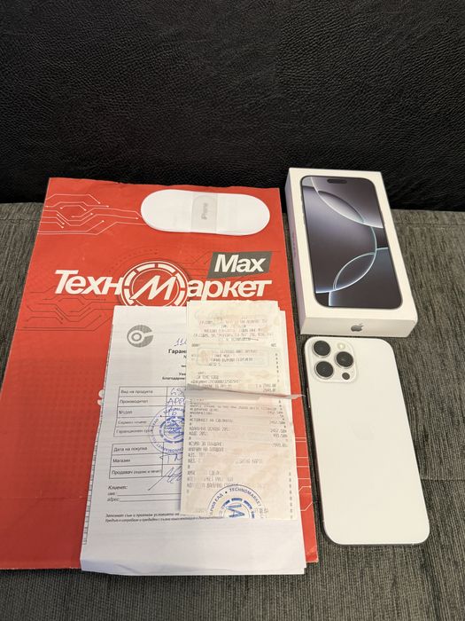 КАТО НОВ 256GB iPhone 16 Pro Max Техномаркет Гаранция 2026 White