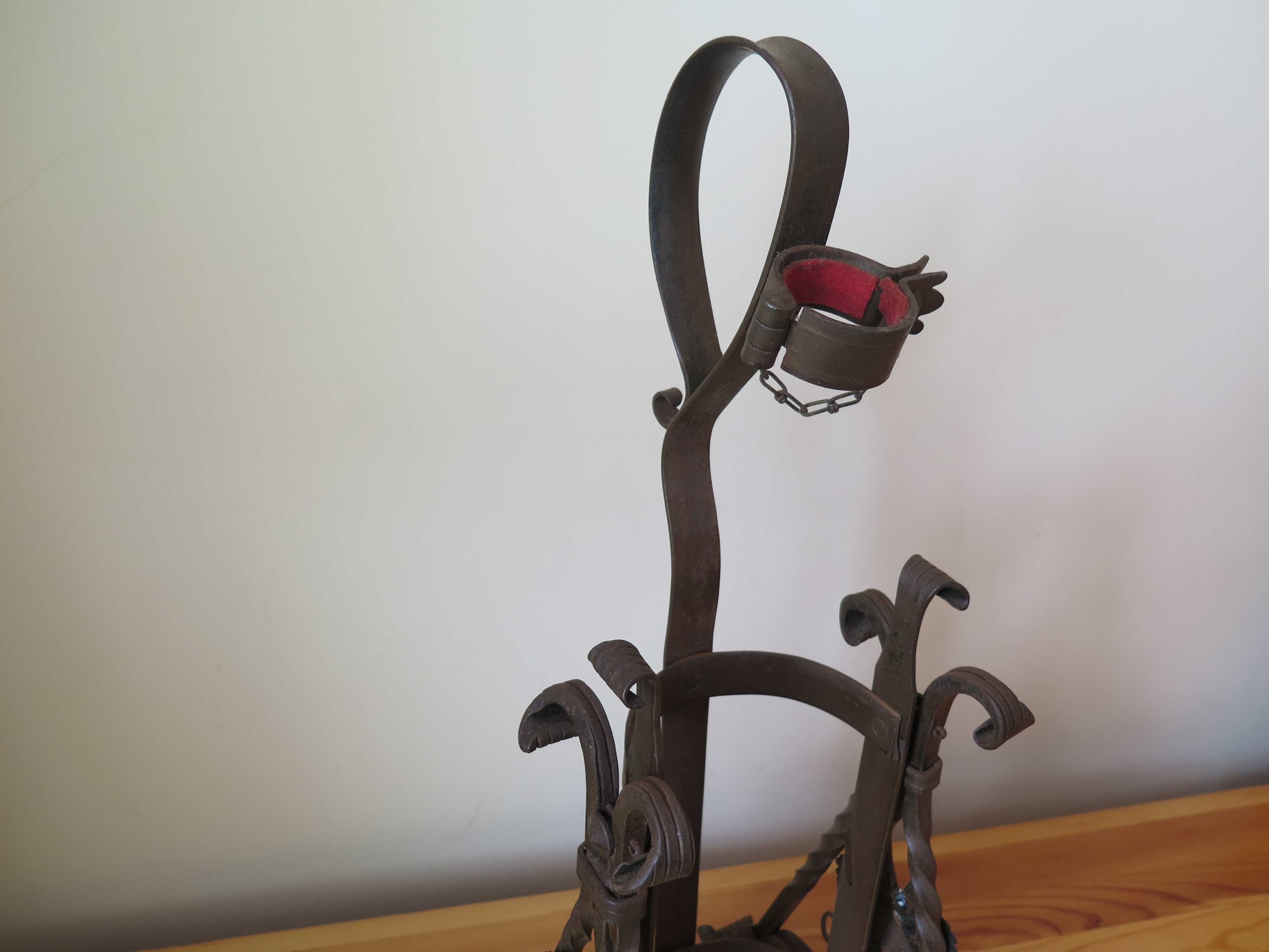 Vintage Asbach-Uralt Wine Bottle Holder/Decanter ,1970г.,ковано желязо