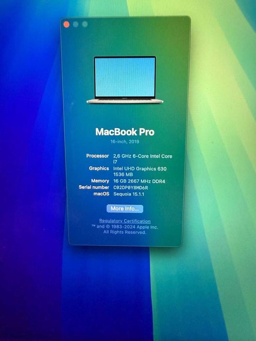 Macbook Pro 16-inch, 2019