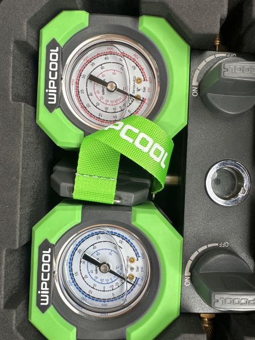 Baterie 2 manometre wipcool furtunuri geanta adaptor freon r32 r410