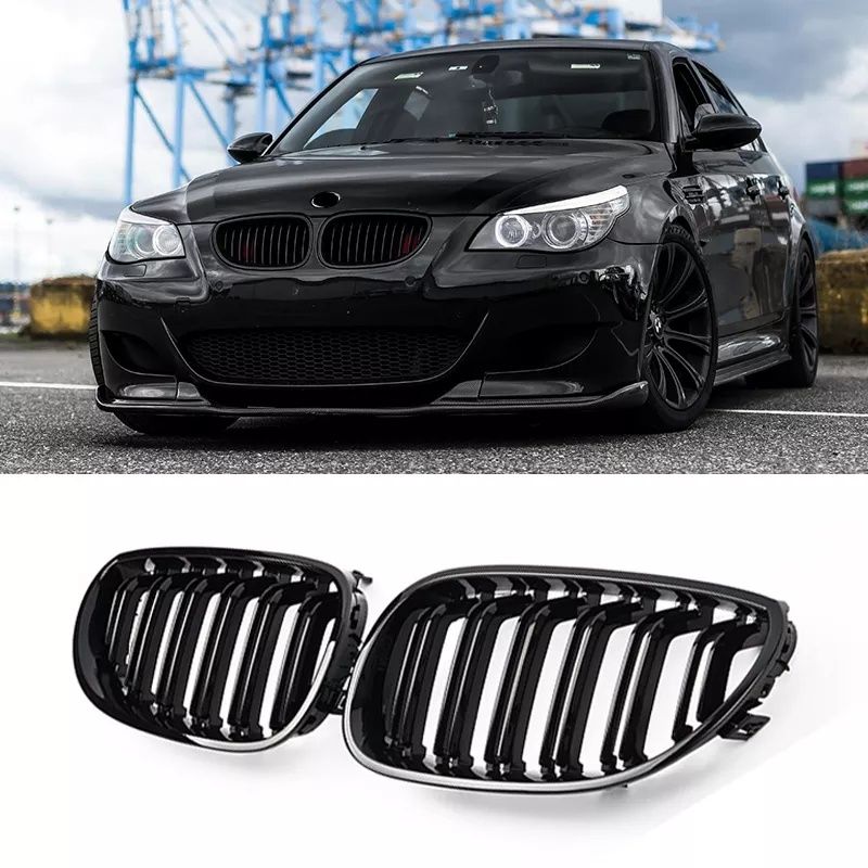 Grile Duble Bmw E60 E61 2003-2010 Piano Black Negru lucios