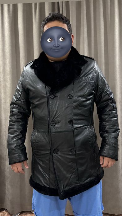 Продам мужскую кожаную дубленку