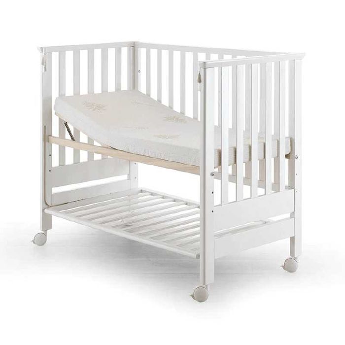 Pat CoSleeping Atasabil cu saltea inclusa si suport Antireflux Lemn