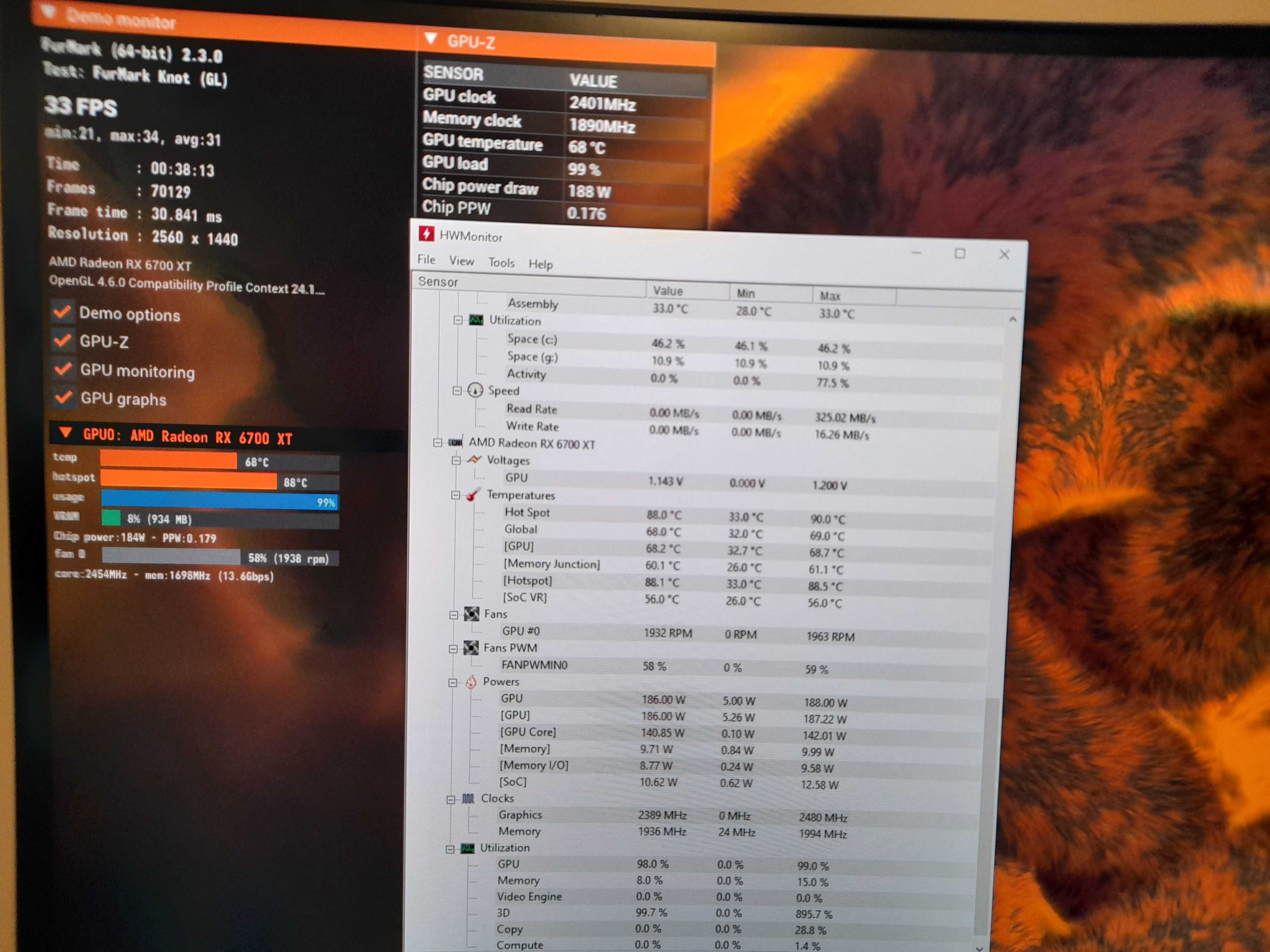 Palit 2060 super 8 GB/Asus tuf 3060 12 GB/ Asrock  rx6700xt 12 GB