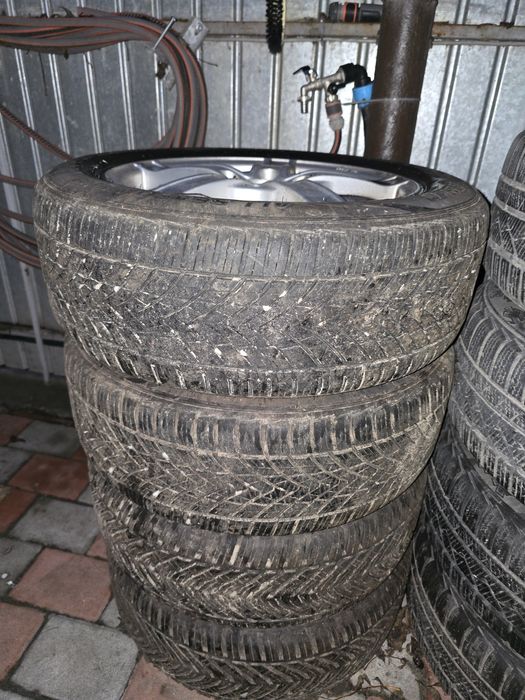 Jante aliaj 5x112 R16 cu anvelope All Season 205/55/R16 2024