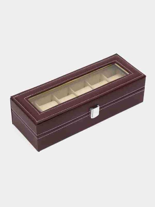 Шкатулка для хранения часов 6 мест – ПОДАРКА ДОСТАВКА В ДЕНЬ ЗАКАЗА