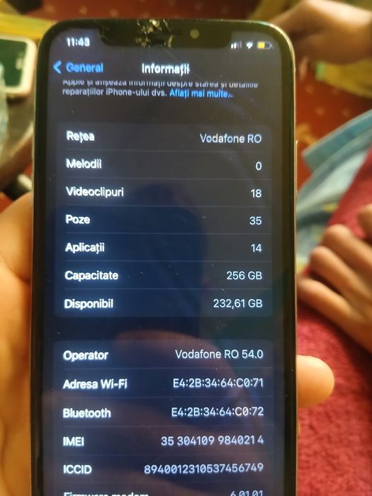 Vand iphone x 350 de lei