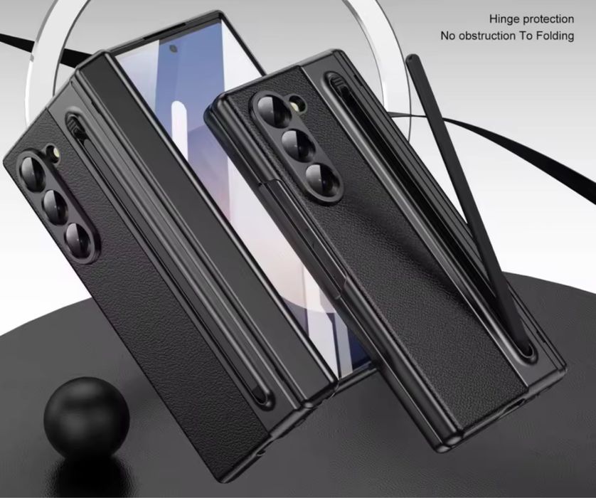 Samsung Z FOLD 4 5 FOLD 6 7 Husa Imitatie Piele Pen Protectie Lateral