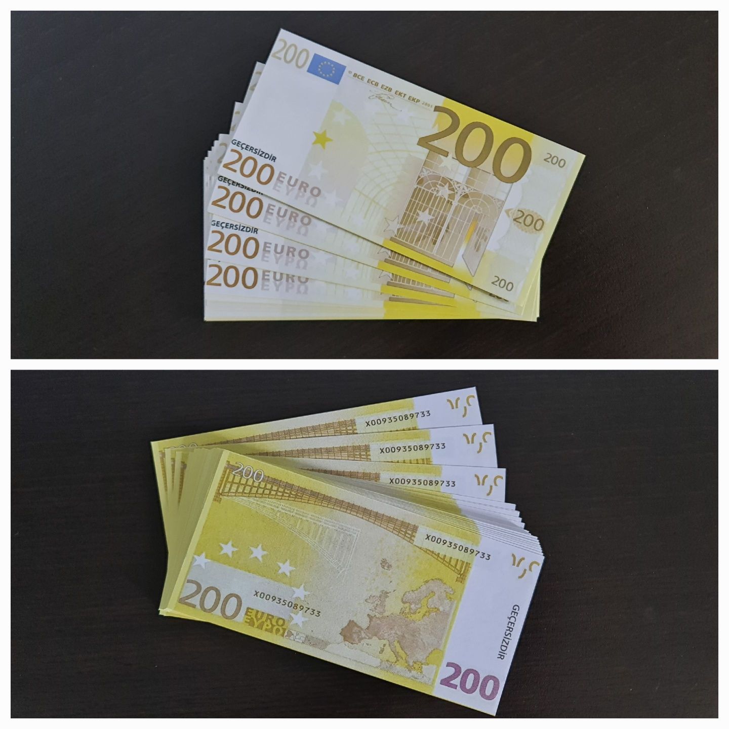 Пачки с реквизитни евро банкноти за сватби, рожден ден и др