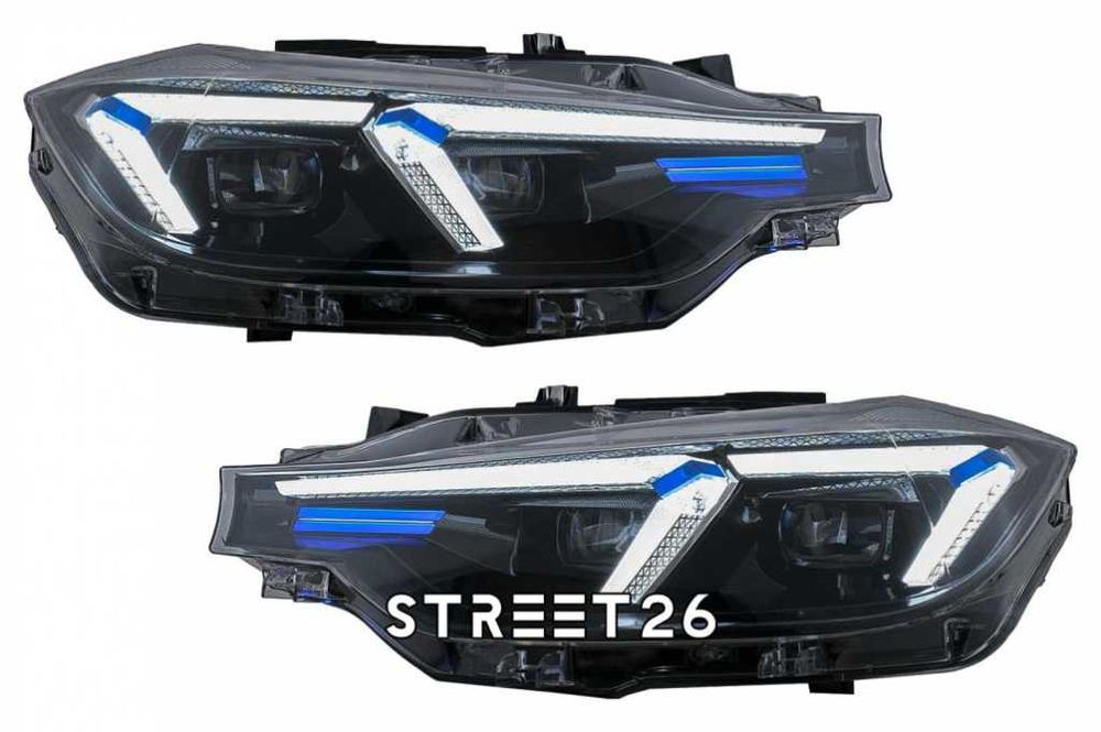 Faruri LED BMW Seria 3 F30 F31 (2011-2019) G20 Design Pentru Halogen