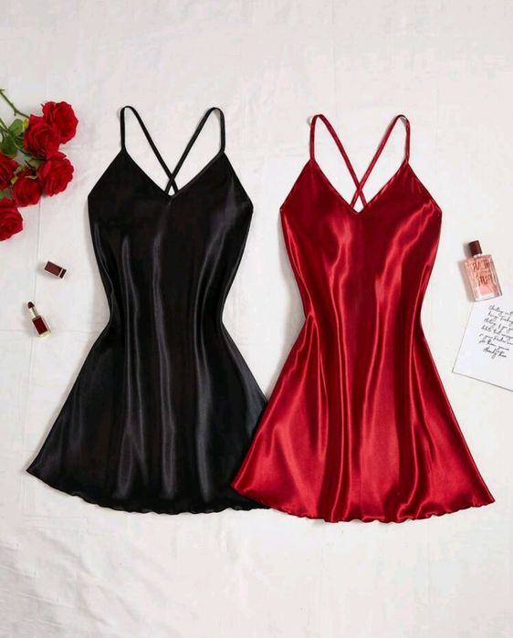 Cămașă satin 2 buc set