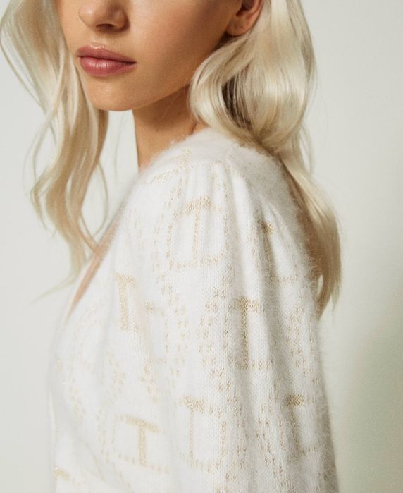 Пуловер с ангора и люрекс Twinset,размер L/XL, ново с етикет!