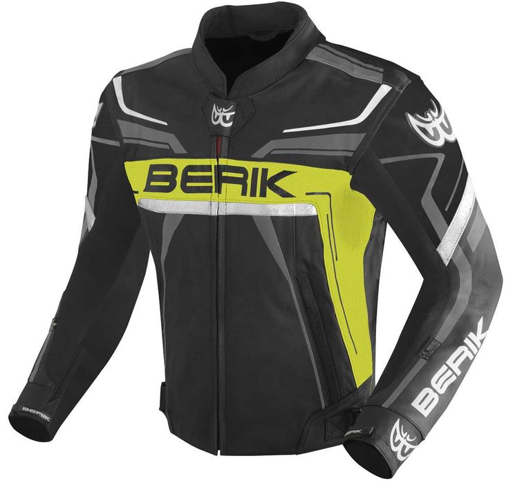 Кожено Мото яке Berik Absolute Race Black/Neon Yellow/Anthracite