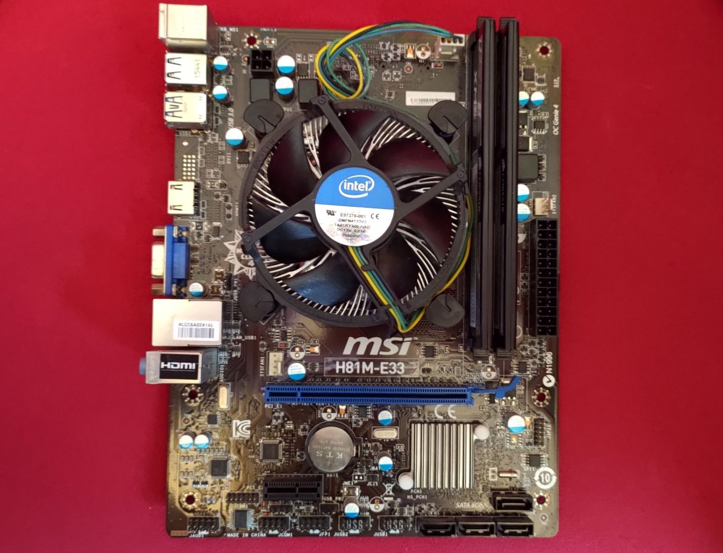Процесор Intel Core i5-4460 с охладител, дъно MSI и 8GB RAM