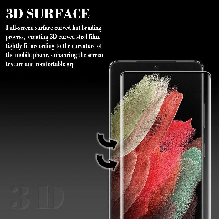 Folie sticla 3D full pt. Samsung Galaxy S21 , S21 Plus , S21 Ultra 5G