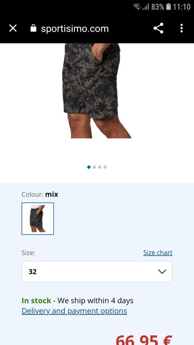 Pantaloni scurti columbia