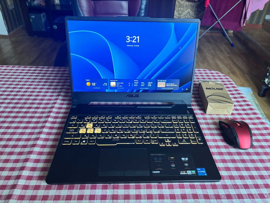 Asus TUF F15. i5 11поколение. RTX 3050ti. Озу16gb. Хард 512gb