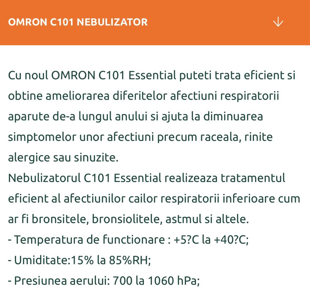 Nebuzator Omrom C101 nou, folosit de doua ori.