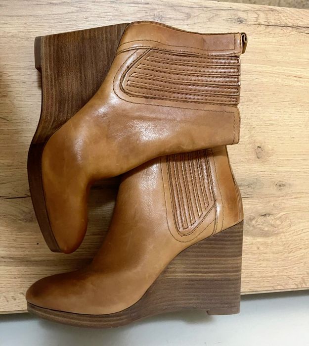 Боти естествена кожа Massimo Dutti