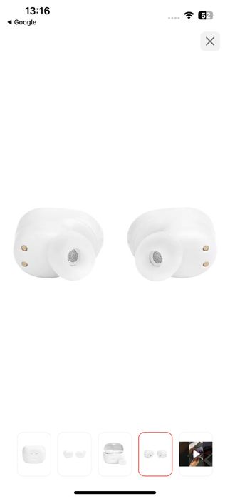 Наушиник JBL Tune Buds белый