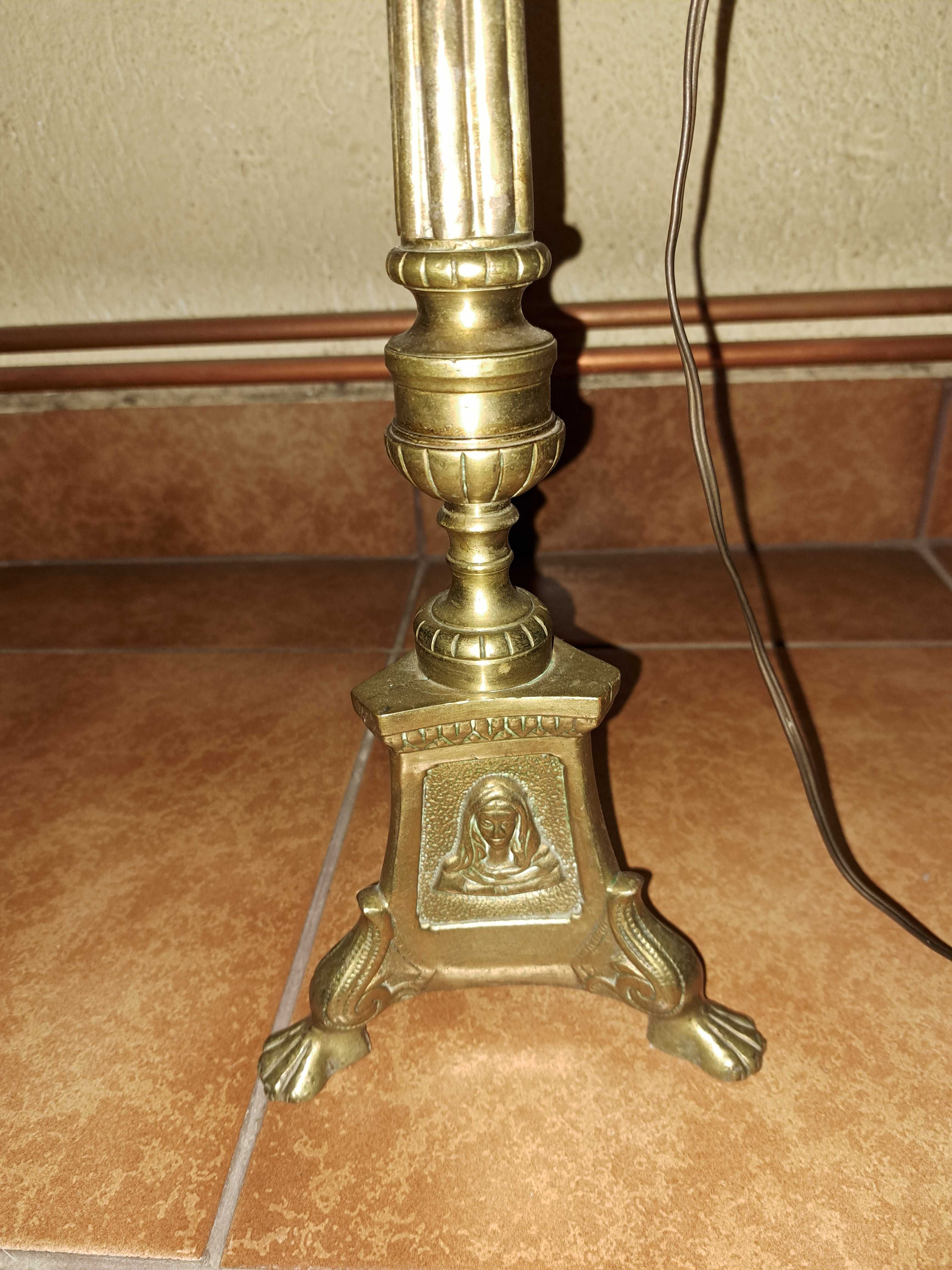veioza veche bronz Isus Fecioara Maria Iosif