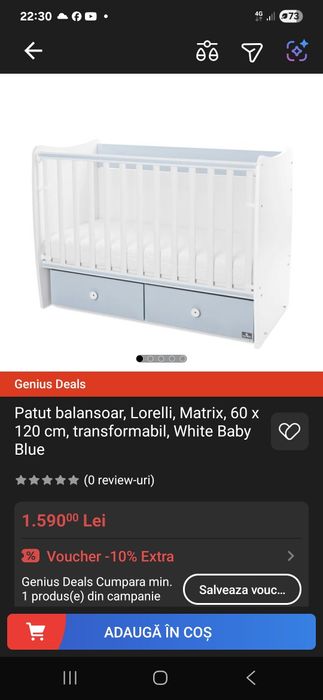 Pătuț bebe Lorelli